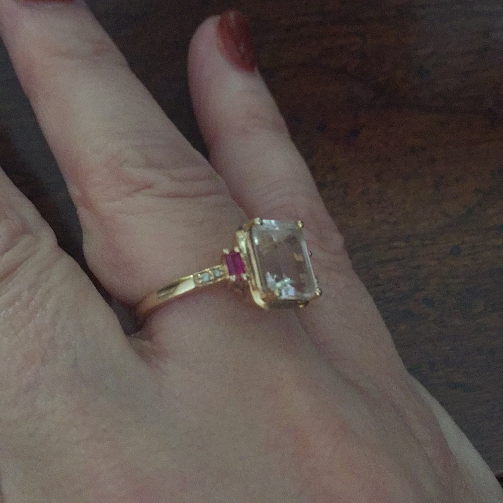 Morganite and ruby rings - Picture 4 of 4